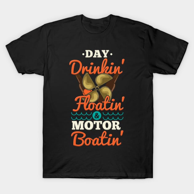 BOATING: Floating And Motor Boating T-Shirt by woormle